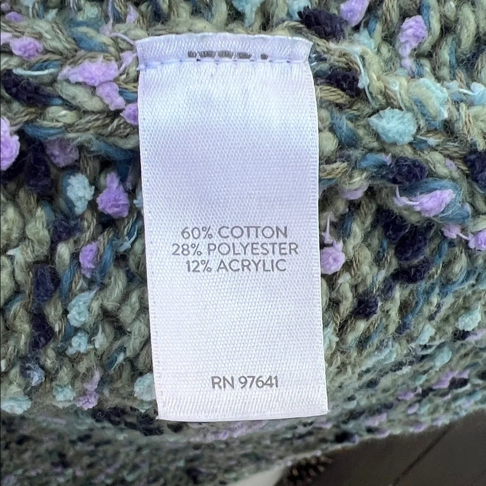 J. Jill Speckled Textured Cozy Knit Cardigan Timeless Minimalist Open Front
